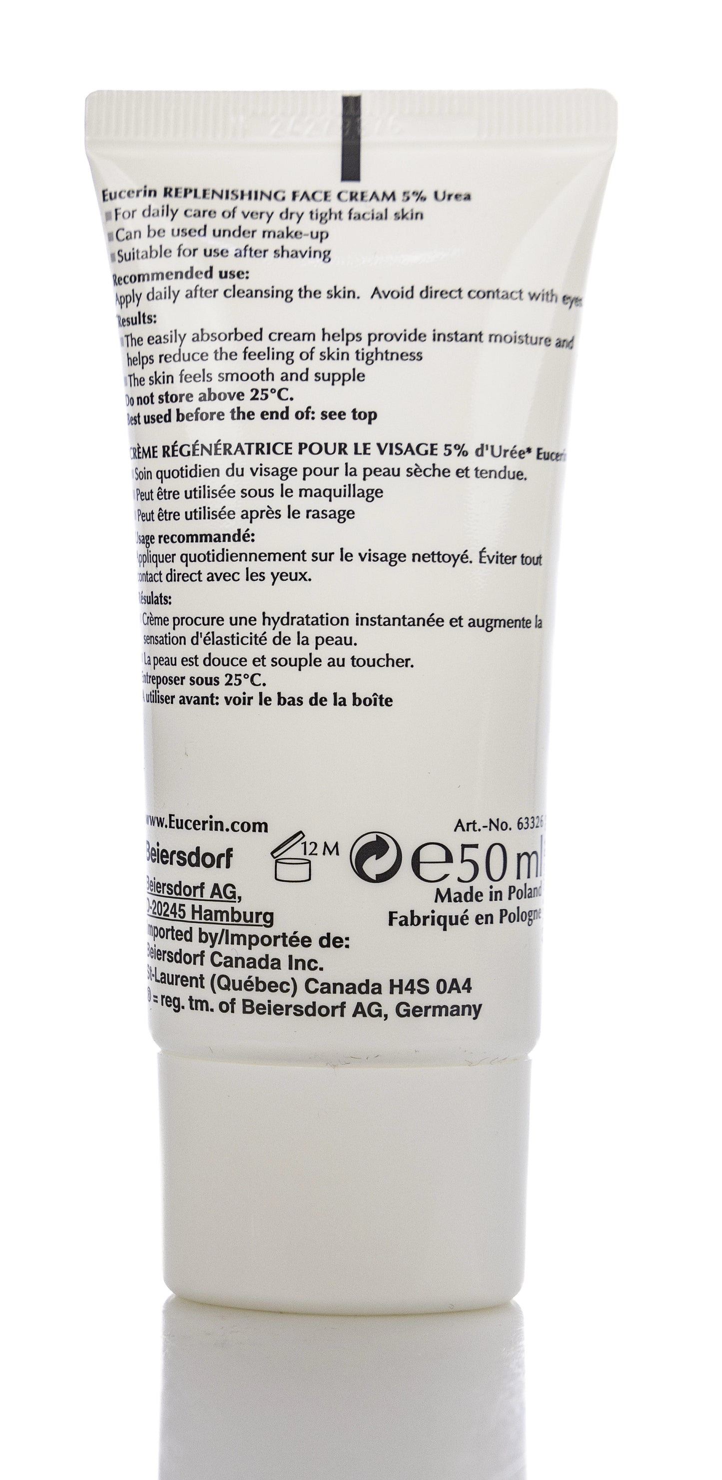 Eucerin UreaRepair Replenishing Face Cream 5% Urea 50 Ml