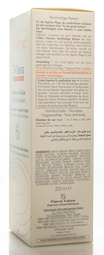 Avène TriXera Nutri-fluid Balm 200 Ml