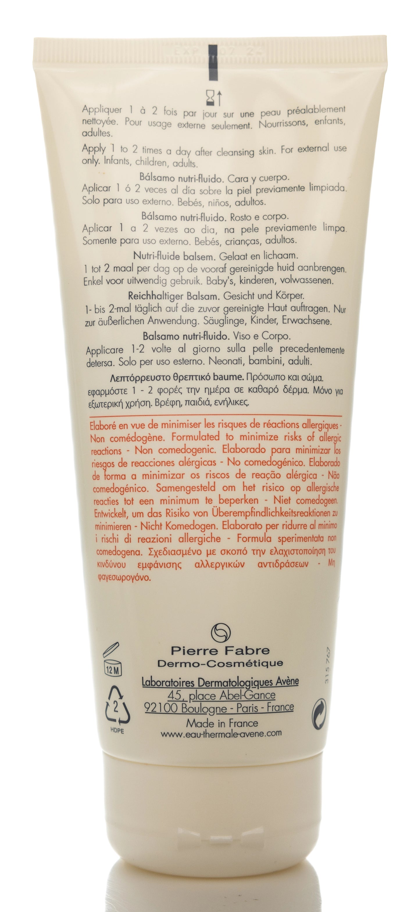 Avène TriXera Nutri-fluid Balm 200 Ml