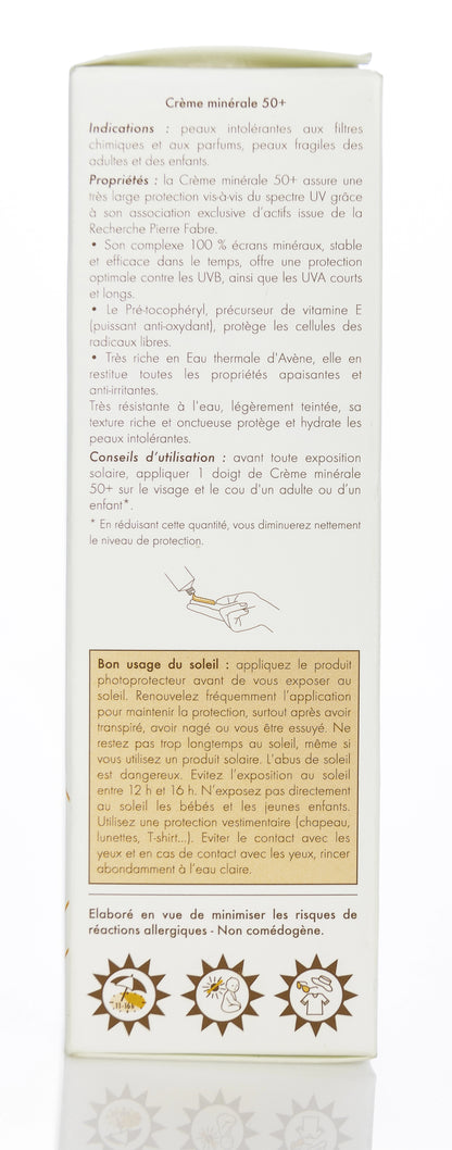 Avène SPF 50+ Very High Protection Mineral Cream 50 Ml