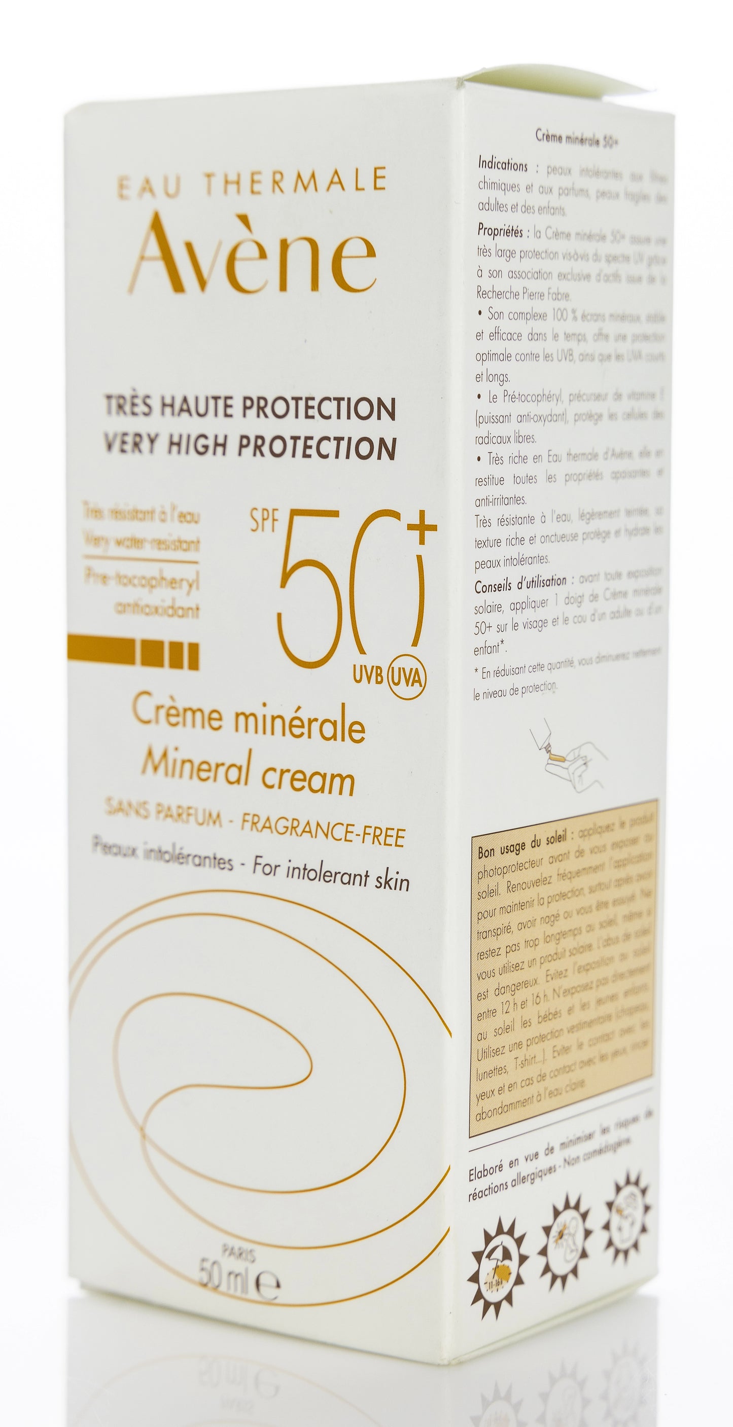 Avène SPF 50+ Very High Protection Mineral Cream 50 Ml