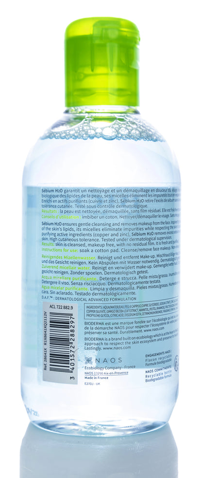 Bioderma Sébium H2O Purifying Micellar Water Solution 250 Ml