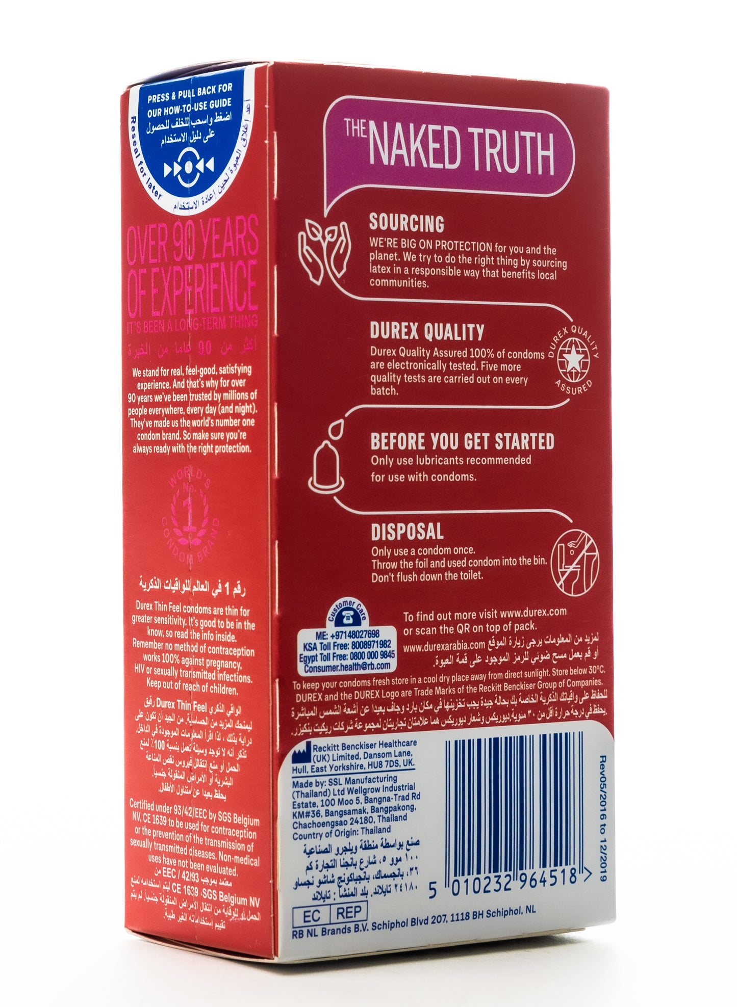 Durex Condom Feel Thin 12 Pieces