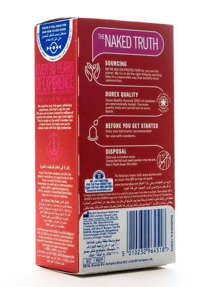 Durex Condom Feel Thin 12 Pieces