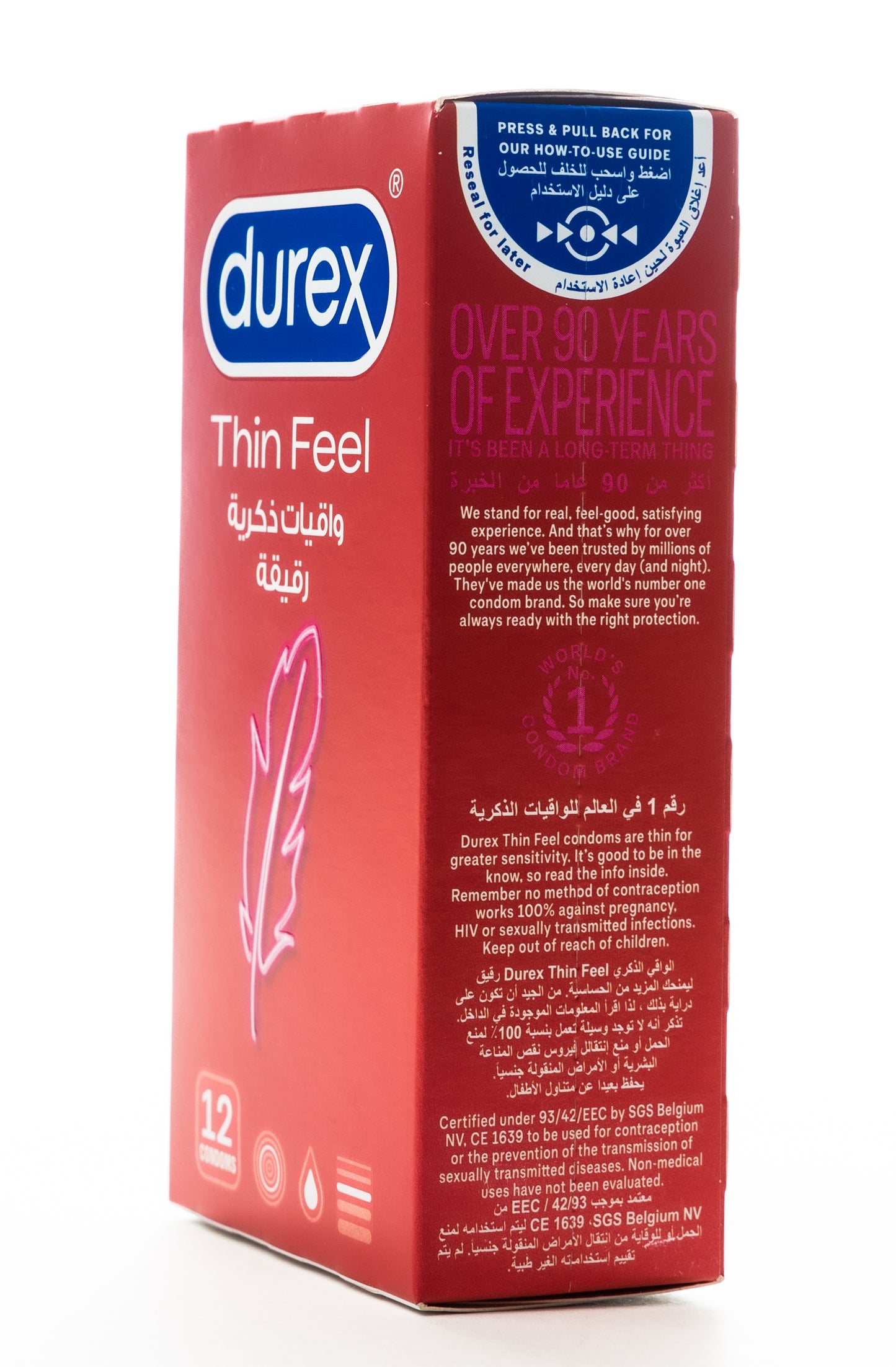 Durex Condom Feel Thin 12 Pieces