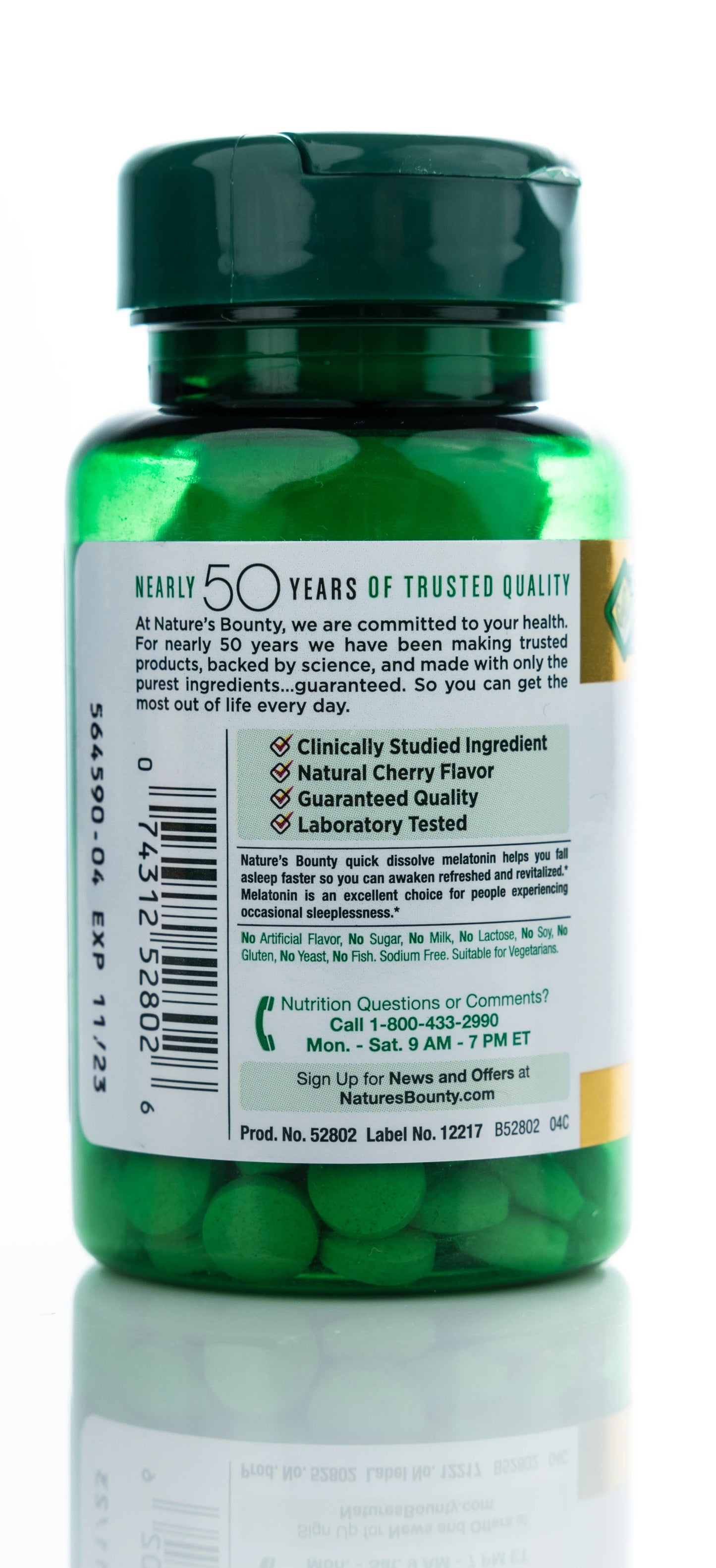 Nature's Bounty Melatonin 10mg 45 Dissolve Tablets