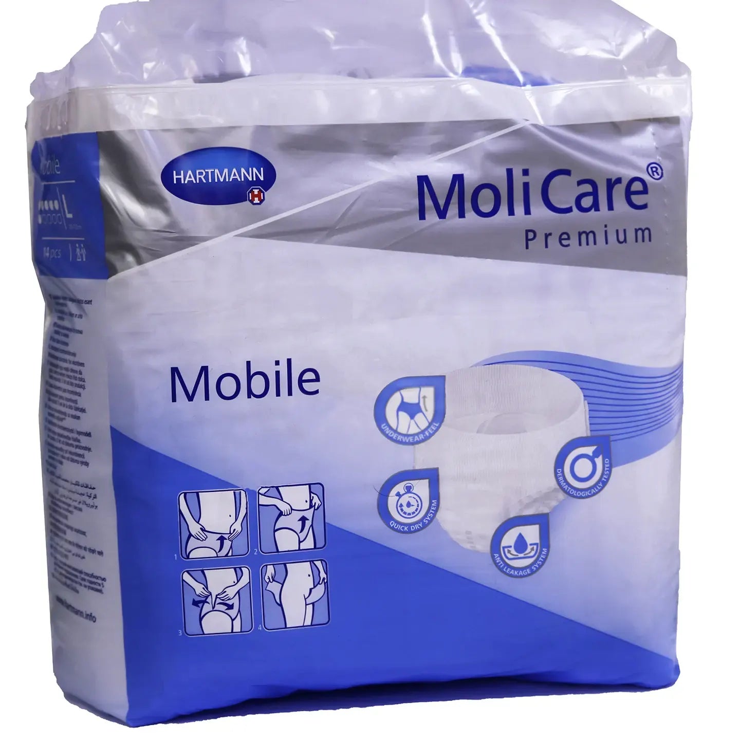 Molicare Premium [ Mobile ]No 3/Large 14 Pieces