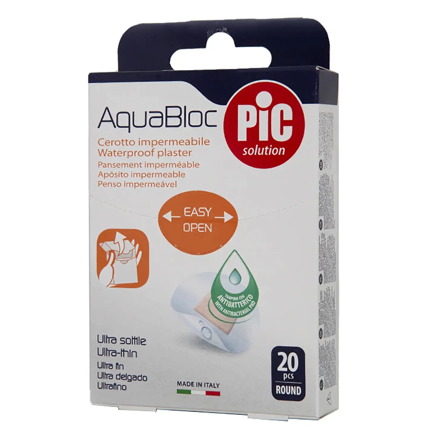 Pic Solution AquaBloc waterproof Plaster Rounded 20 Pieces