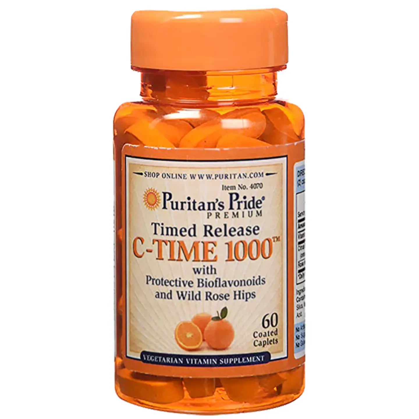 Puritan's Pride Vitamin C-Time 1000 mg 60 Caplets