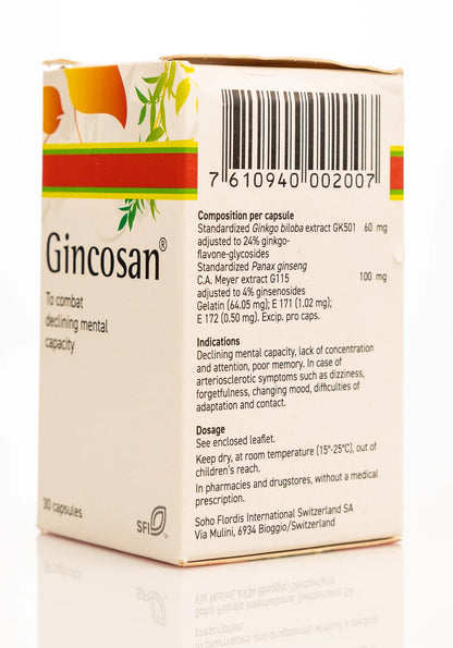 Gincosan 30 Capsules
