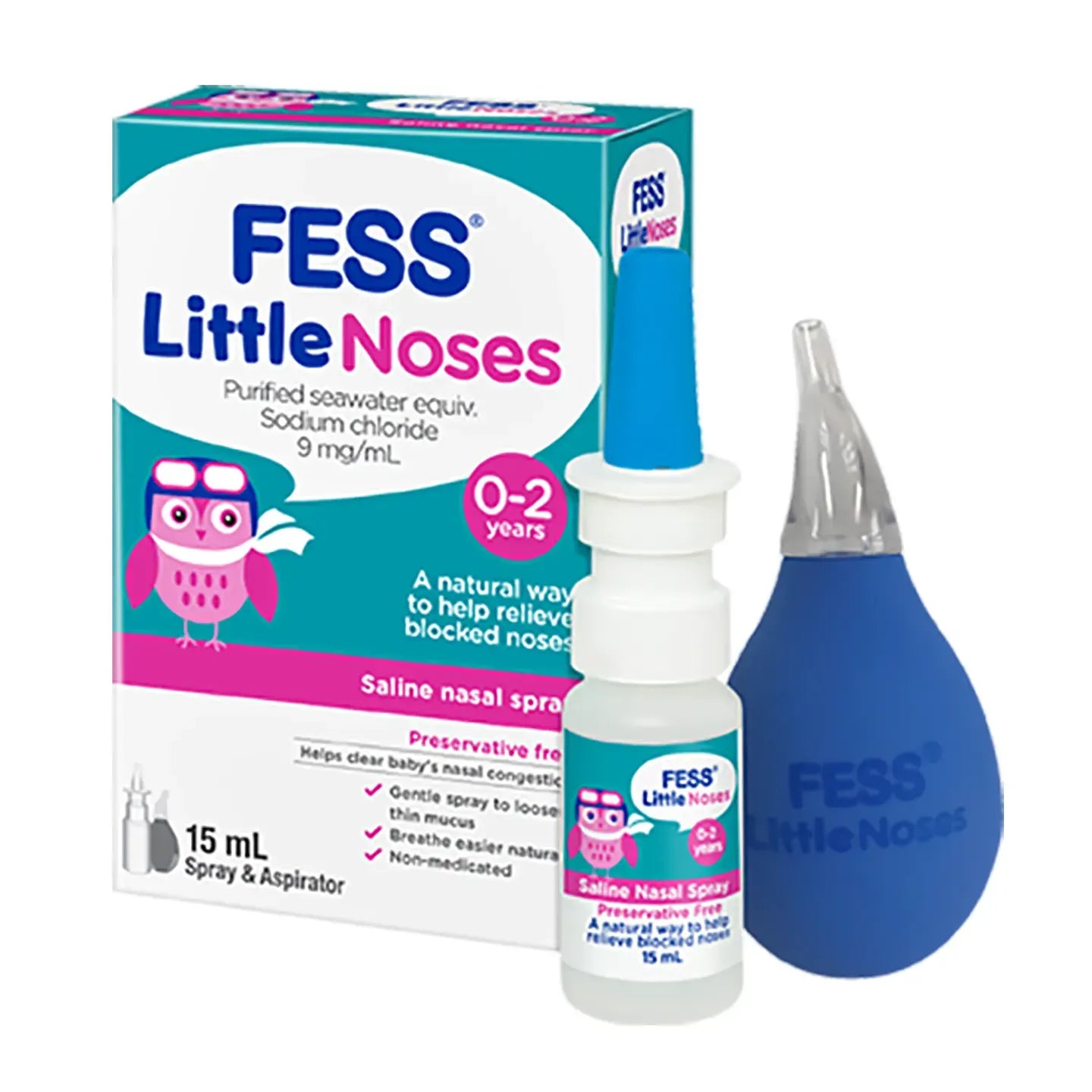 Fess Little Nose Spray 15Ml [with Aspirator]