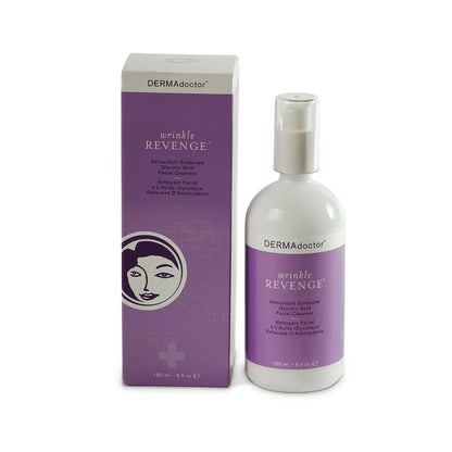 DERMAdoctor Wrinkle Revenge Antioxidant Enhanced Glycolic Acid Facial Cleanser 180 ml