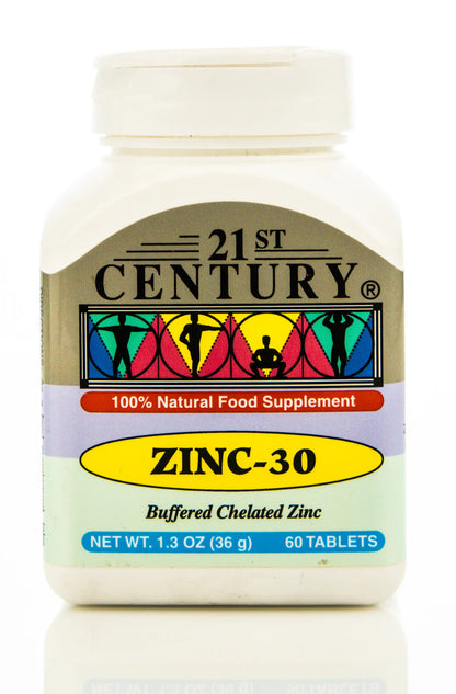 21 Century Zinc 30 mg 60 Tablet