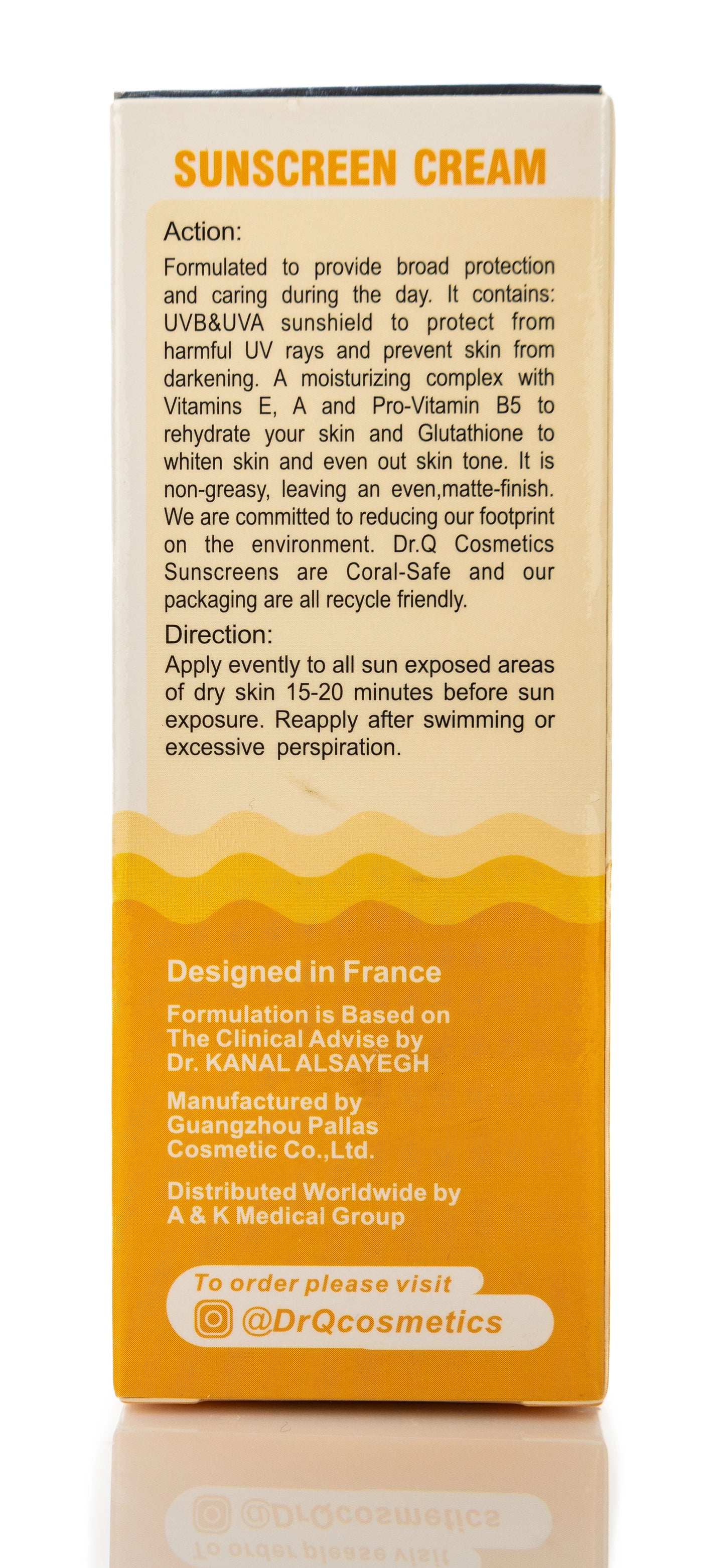 DR Q Sunscreen Cream SPF 50+ Whitening by Glutathione for Normal And Dry Skin 50 Ml