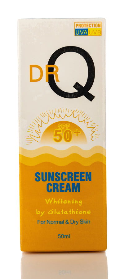 DR Q Sunscreen Cream SPF 50+ Whitening by Glutathione for Normal And Dry Skin 50 Ml