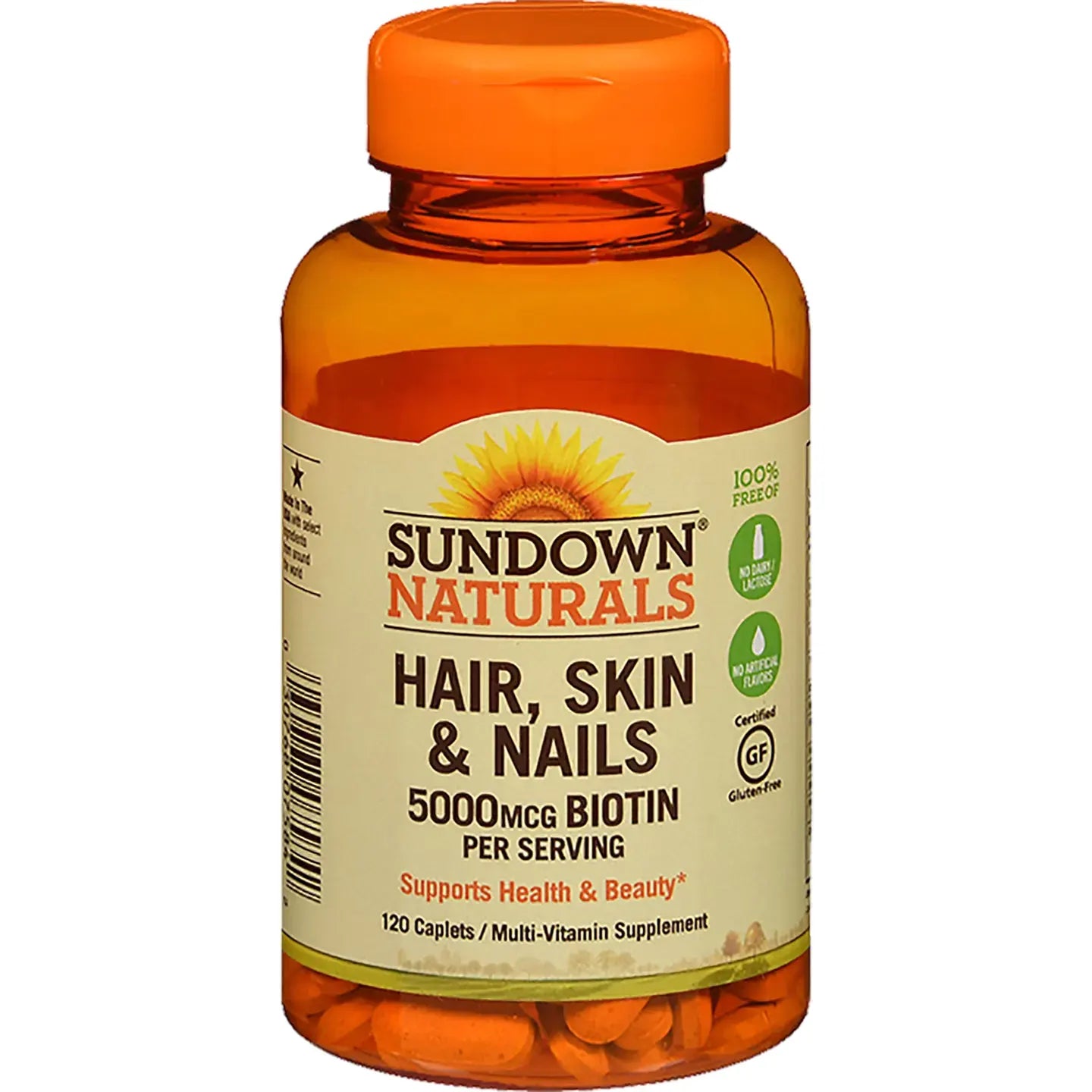 Sundown Hair,Skin&Nails 5000mcg Biotin 120 Caplets