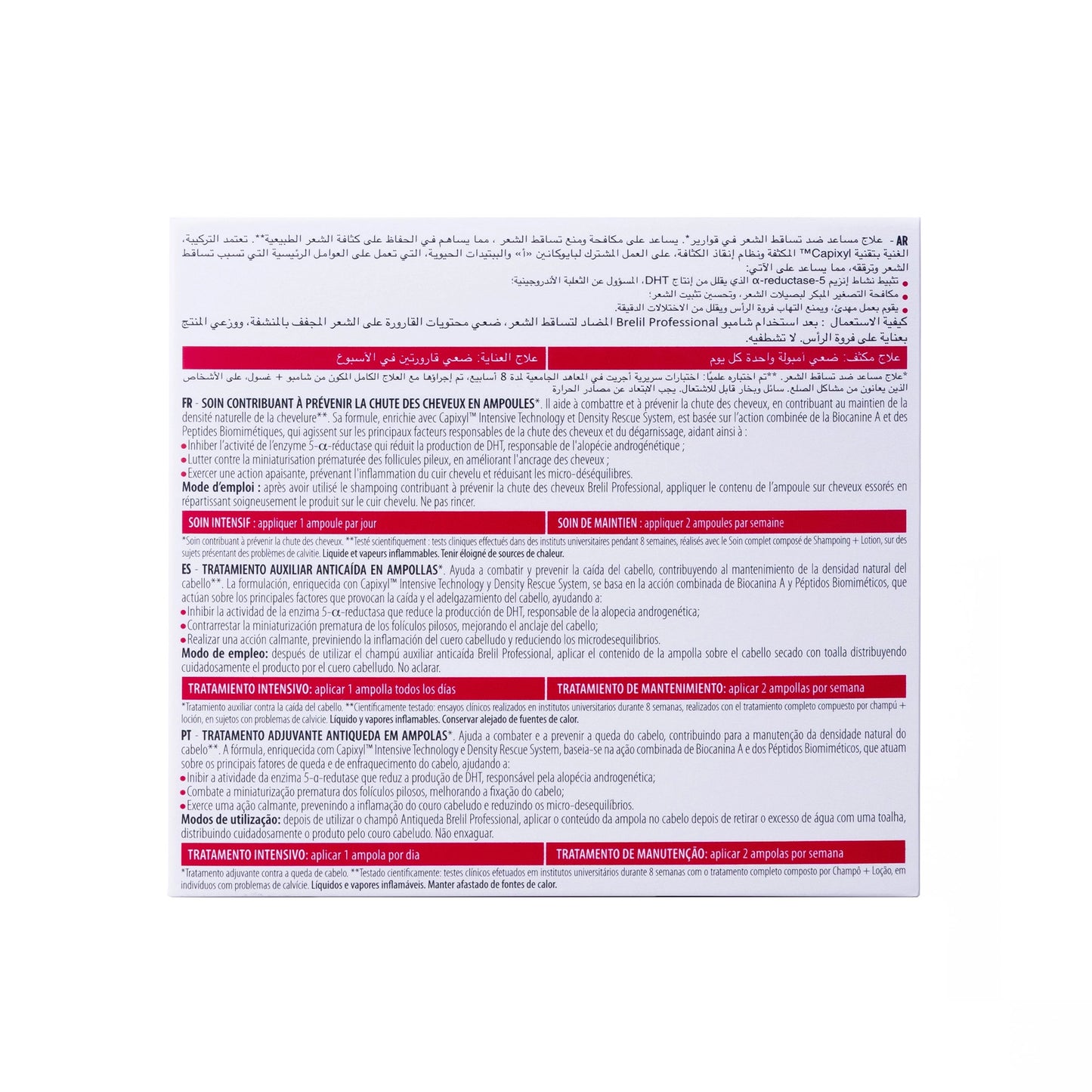 Brelil Professional Anti Hair Loss Lotion with Capixyl™ Intensive Technology Ampoules 12 x 8 ml