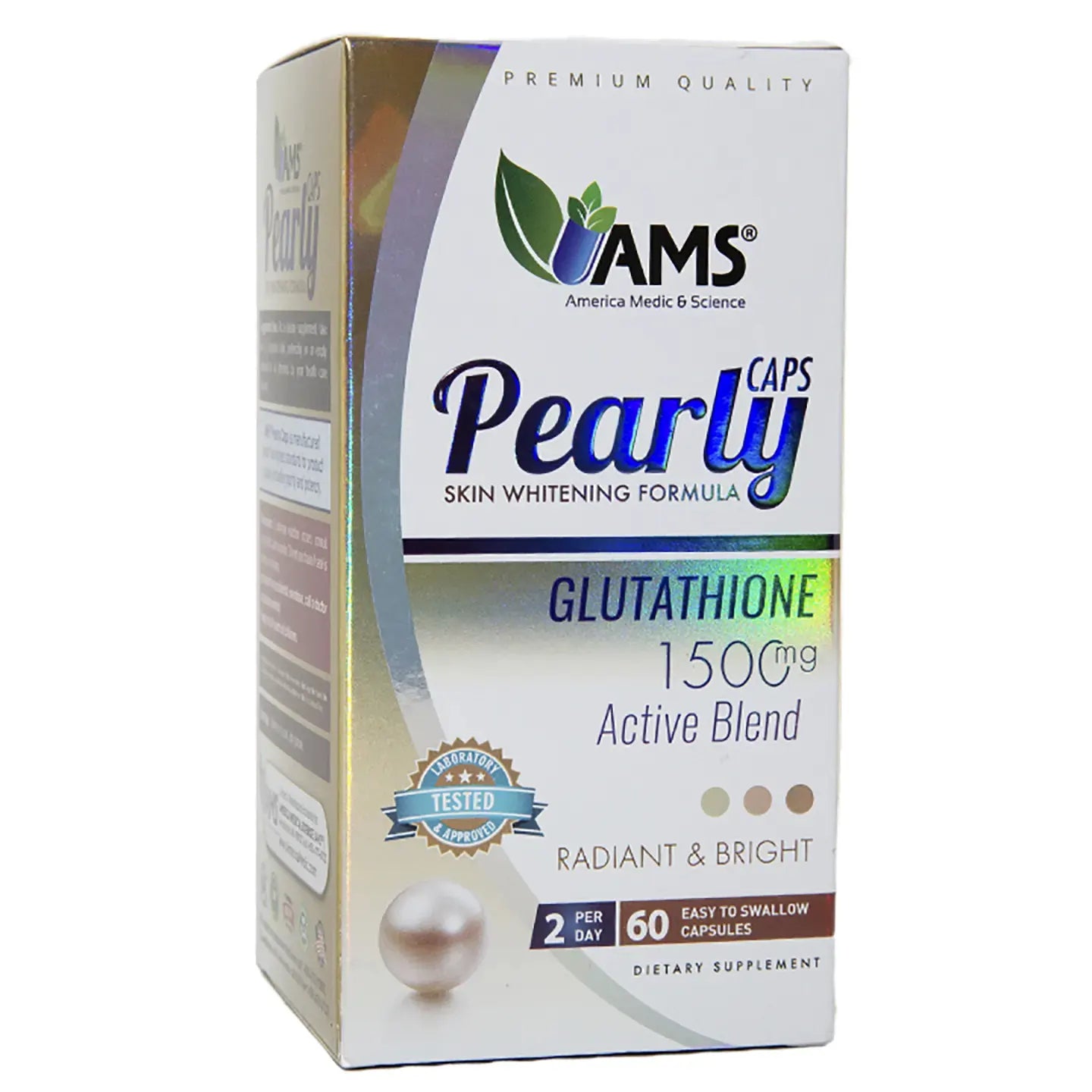 AMS Pearly Caps Glutathione 60 Capsules
