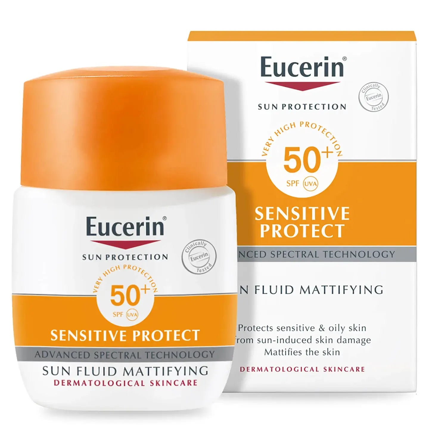 Eucerin Sun Protection Sensitive Protect SPF 50+ Sun Fluid Mattifying 50 Ml
