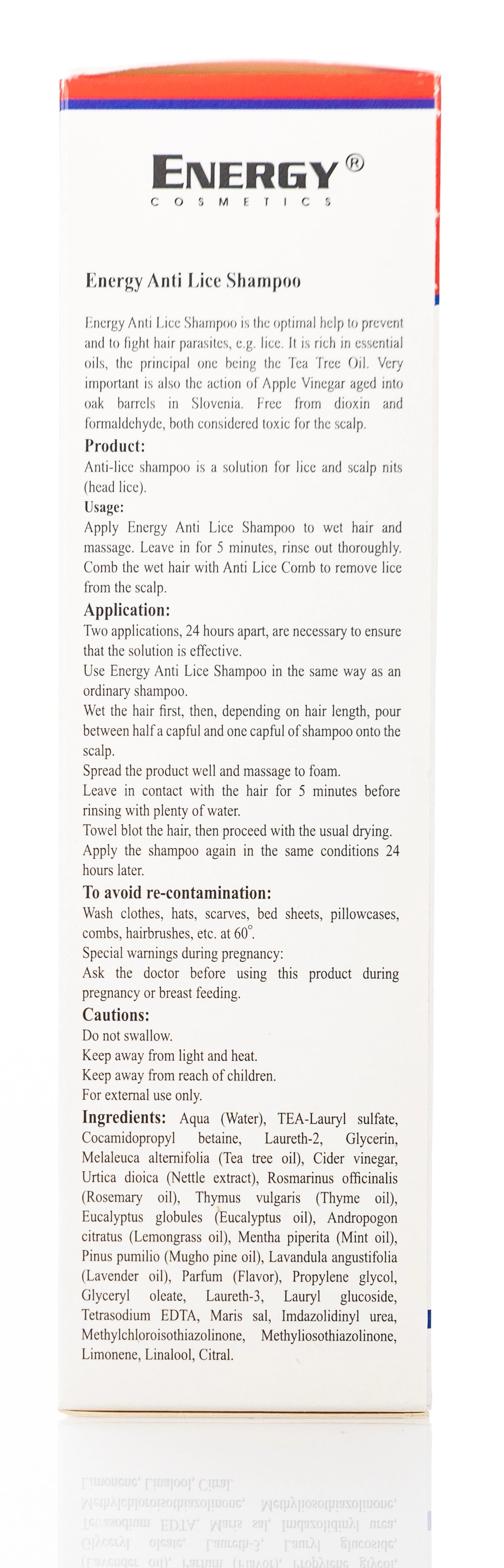 Energy Cosmetics Anti Lice shampoo 250 Ml
