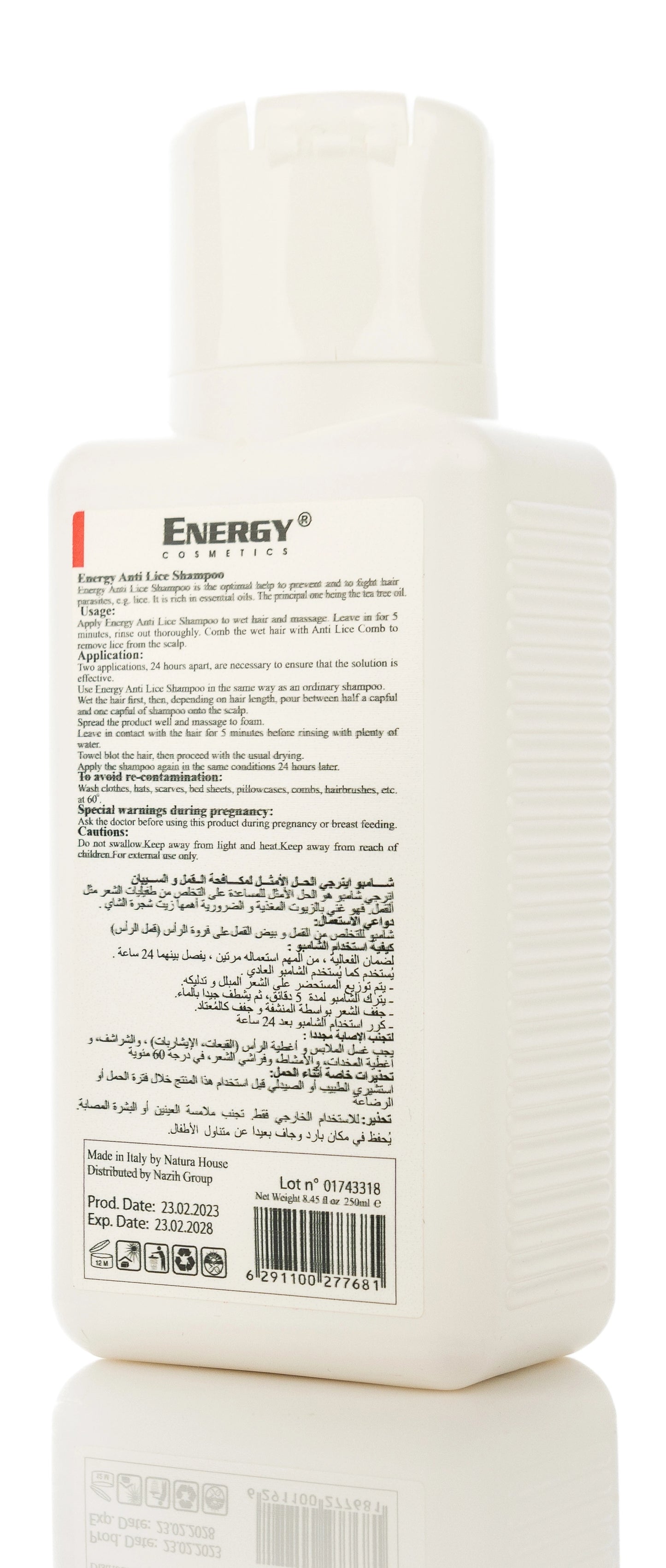 Energy Cosmetics Anti Lice shampoo 250 Ml
