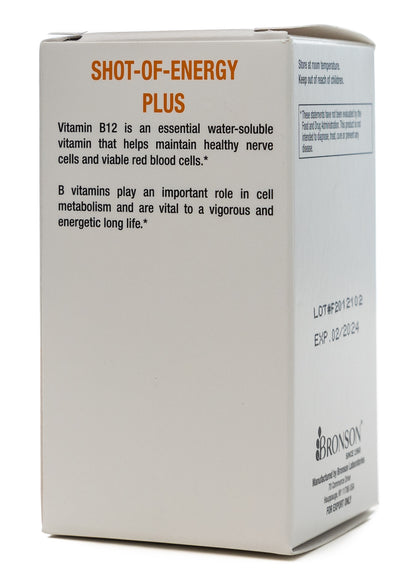 Bronson Shot Of Energy Plus 30 Chewable Tablets