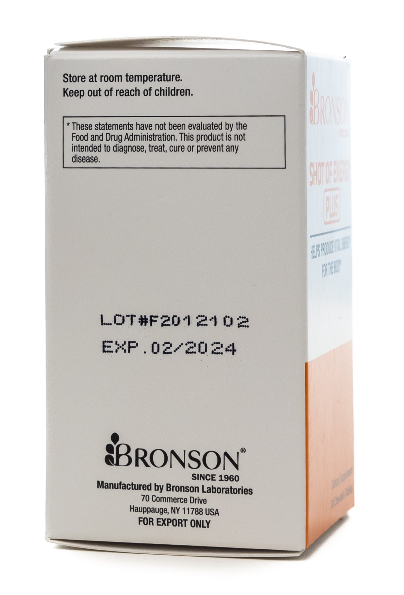Bronson Shot Of Energy Plus 30 Chewable Tablets