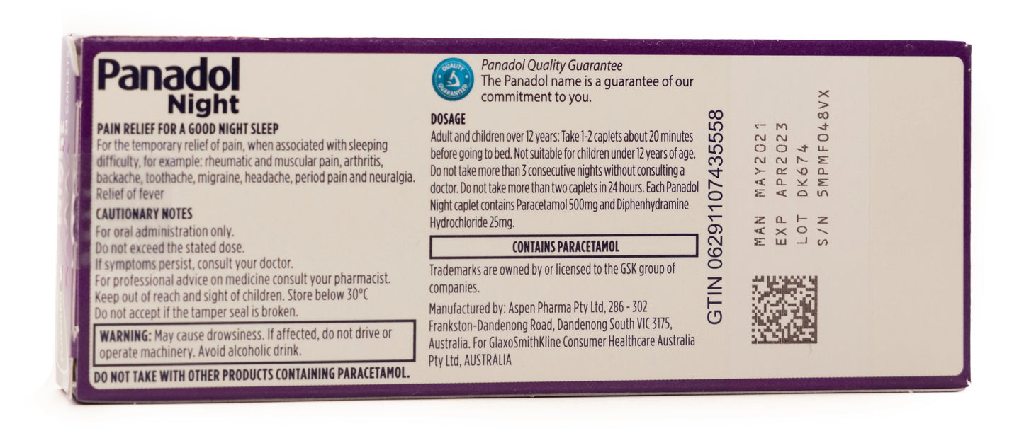 Panadol Night 24 Tablets