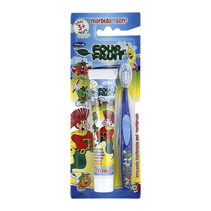 Piave Four Fruit 3+Years ToothPaste& Toothbrush-Soft [2445]