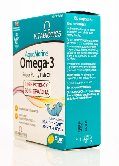 Vitabiotics AquaMarine Omega-3 60 Cpsules