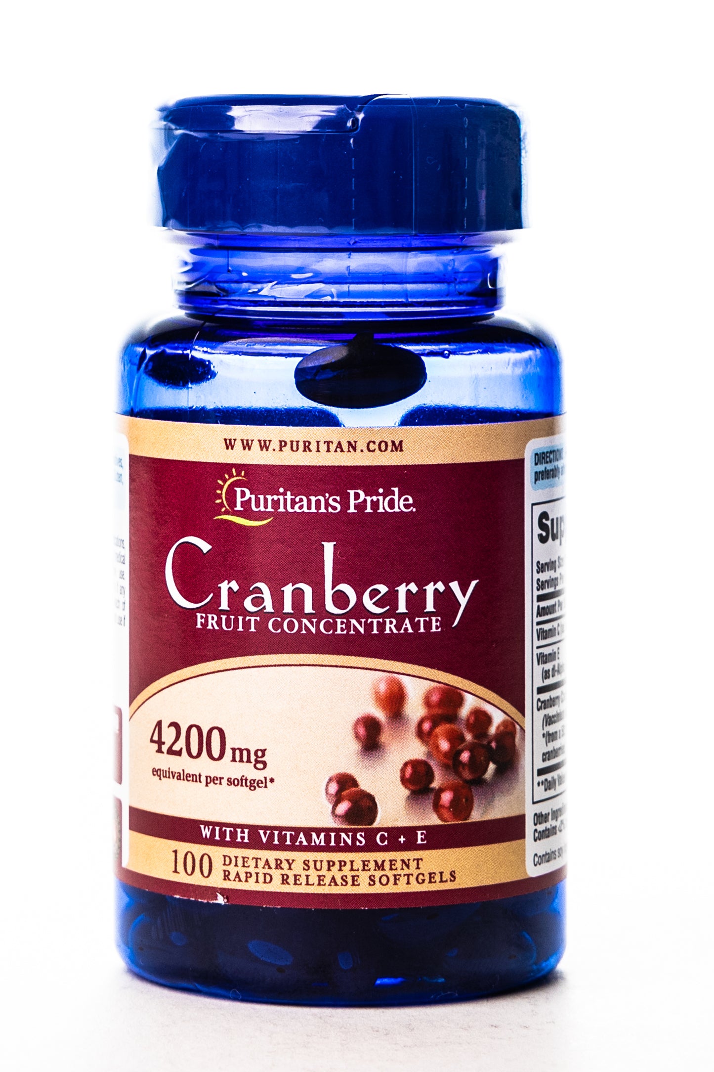 Puritan's Pride Cranberry 4200mg 100 Tablets