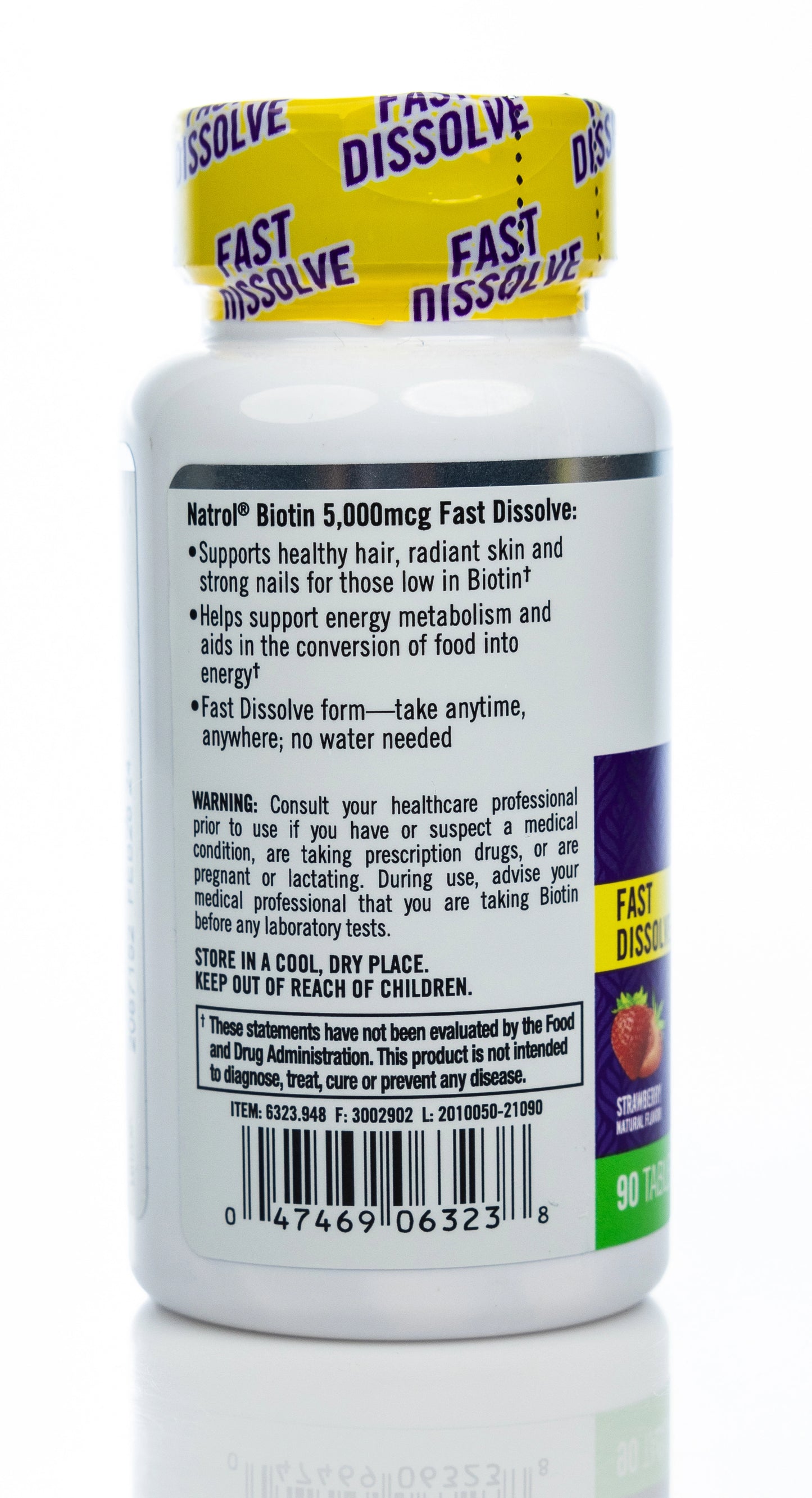 Natrol Biotin Beauty 5000mcg 90 Fast Dissolve Tabets