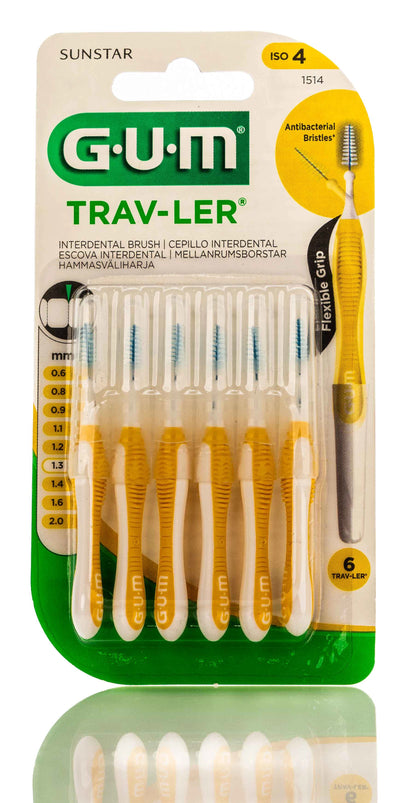 Gum Travler Intradental brush 1.3 mm-Yellow [1514]