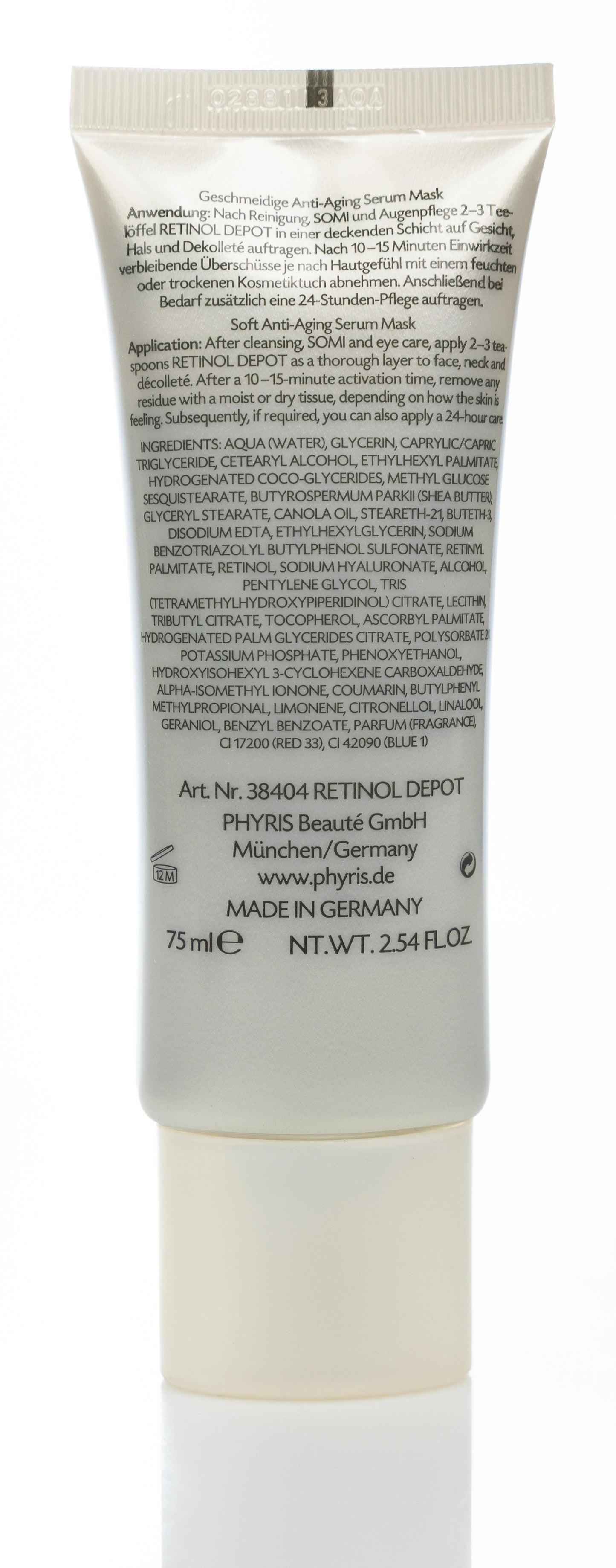 Phyris Time Release Retinol Depot Serum Mask 75 Ml