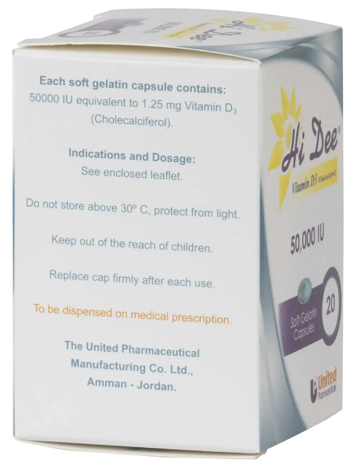 Hi Dee 50000IU 20 Capsules