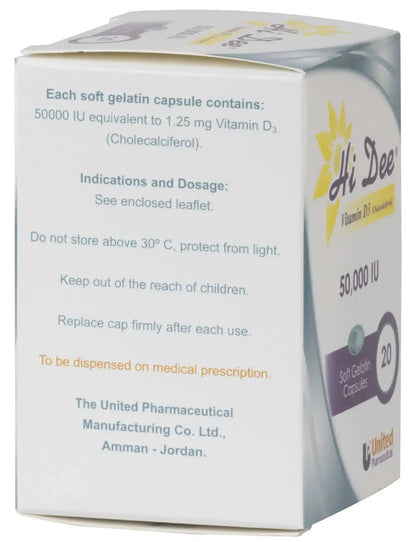Hi Dee 50000IU 20 Capsules