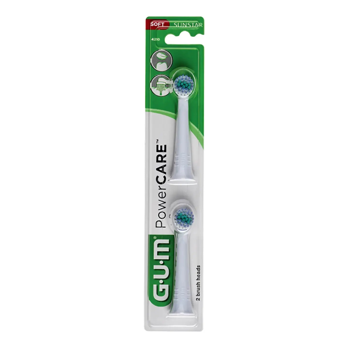 Gum Power Care 2brush hoods Refills