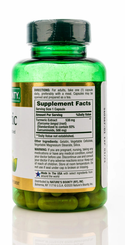 Nature's Bounty Turmeric 538mg 45 Capsules
