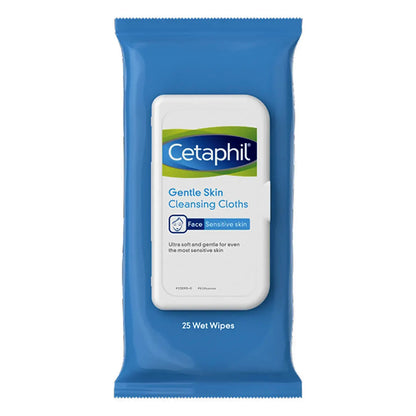 Cetaphil Gentle Skin Cleansing Cloths 25 Wet Wipes