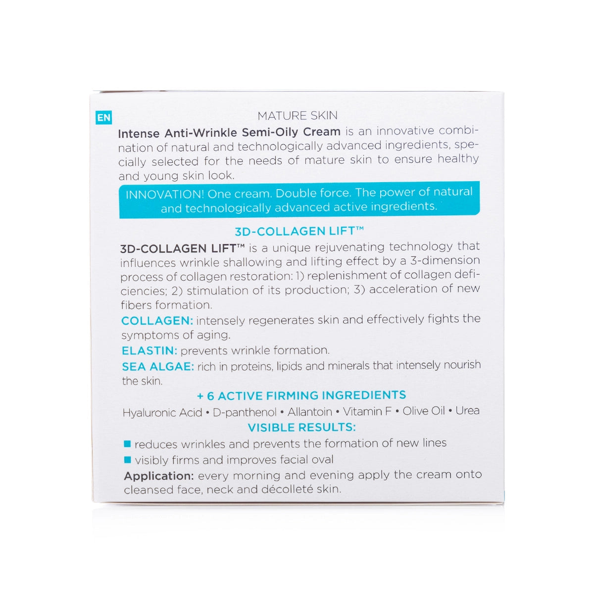 Eveline 3D Collagen Lift Intense Anti-Wrinkle Day and Night Cream 50 Ml