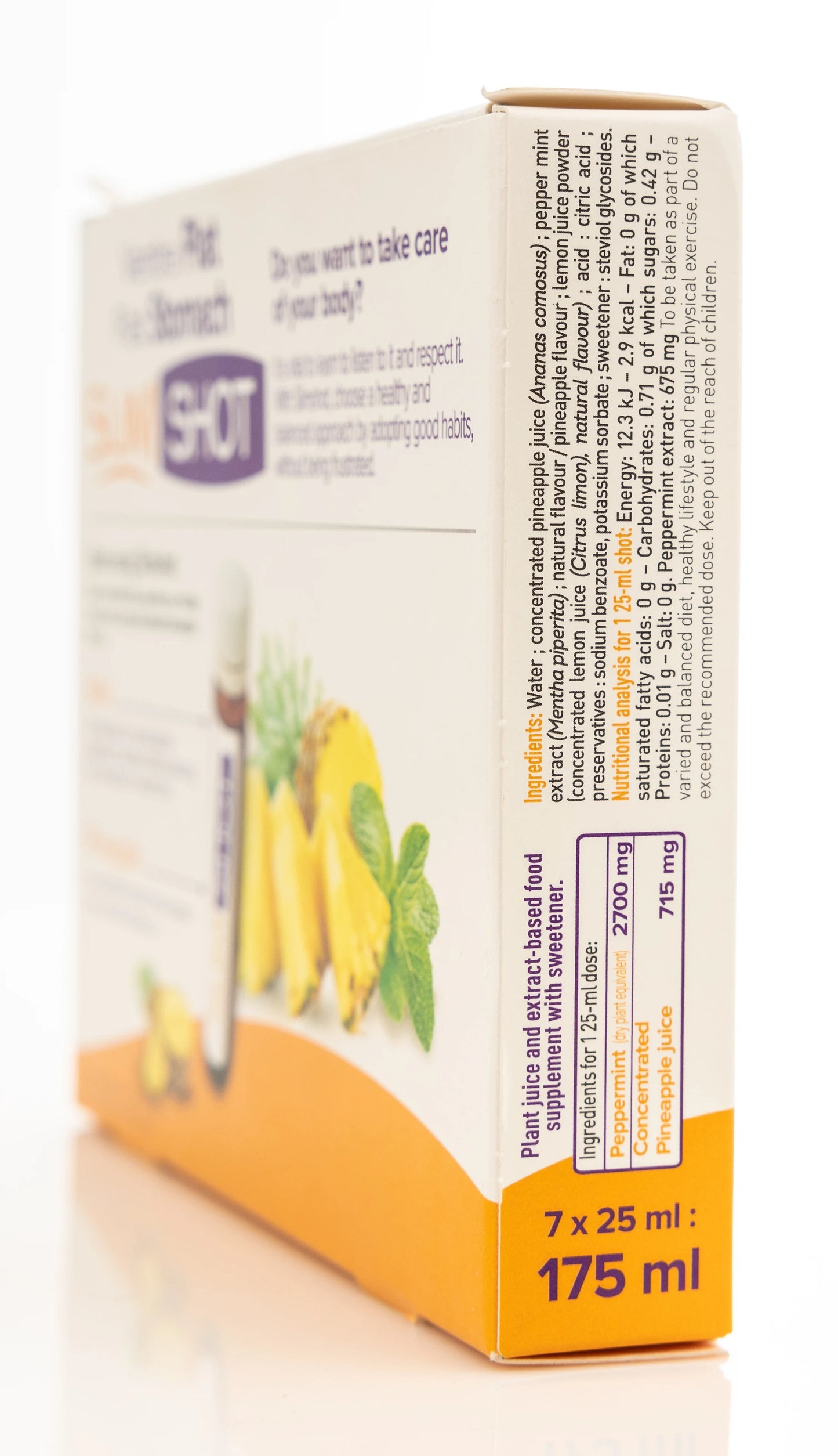 Vitarmonyl Slim Shot Flat Stomach Ananas Flavor Liquid Shots 7X25 ml