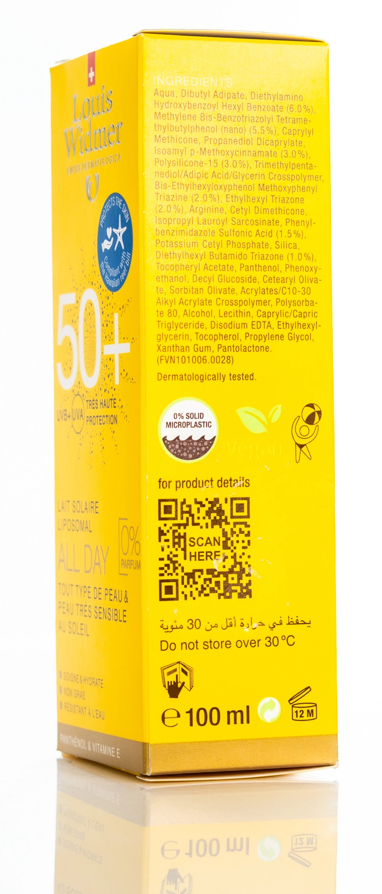 Louis Widmer All Day Spf 50+ Cream 100 Ml