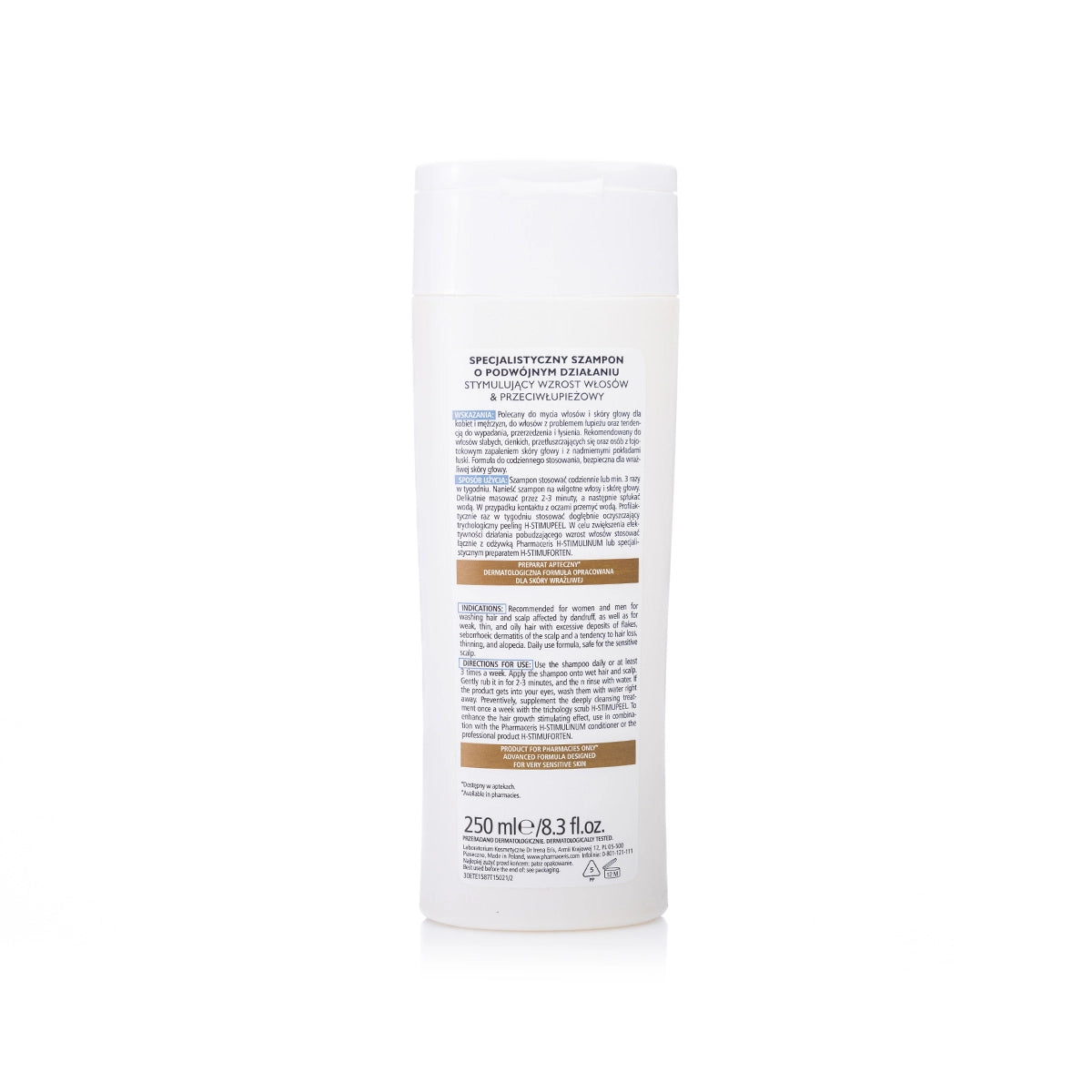 Pharmaceris H H-Stimuclaris Hair Growth Stimulating and Anti-Dandruff Shampoo 250 Ml