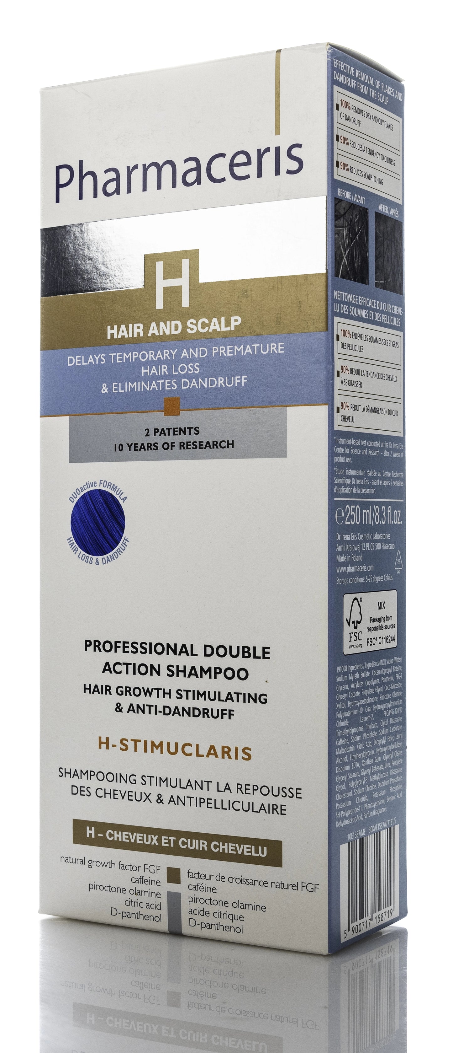Pharmaceris H H-Stimuclaris Hair Growth Stimulating and Anti-Dandruff Shampoo 250 Ml