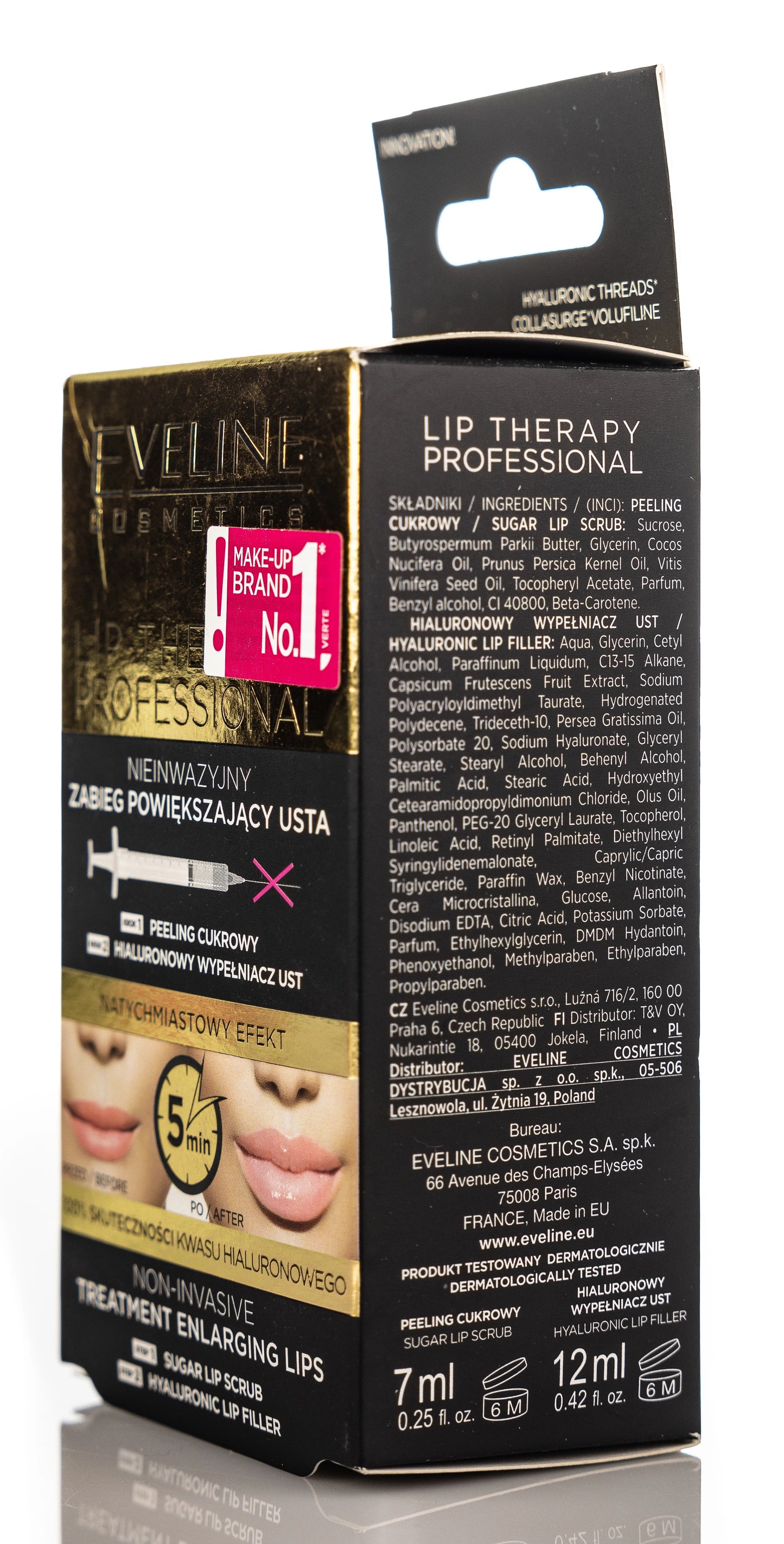 Eveline Cosmetics Sugar Lip Scrub + Hyaluronic Lip Filler 7 Ml