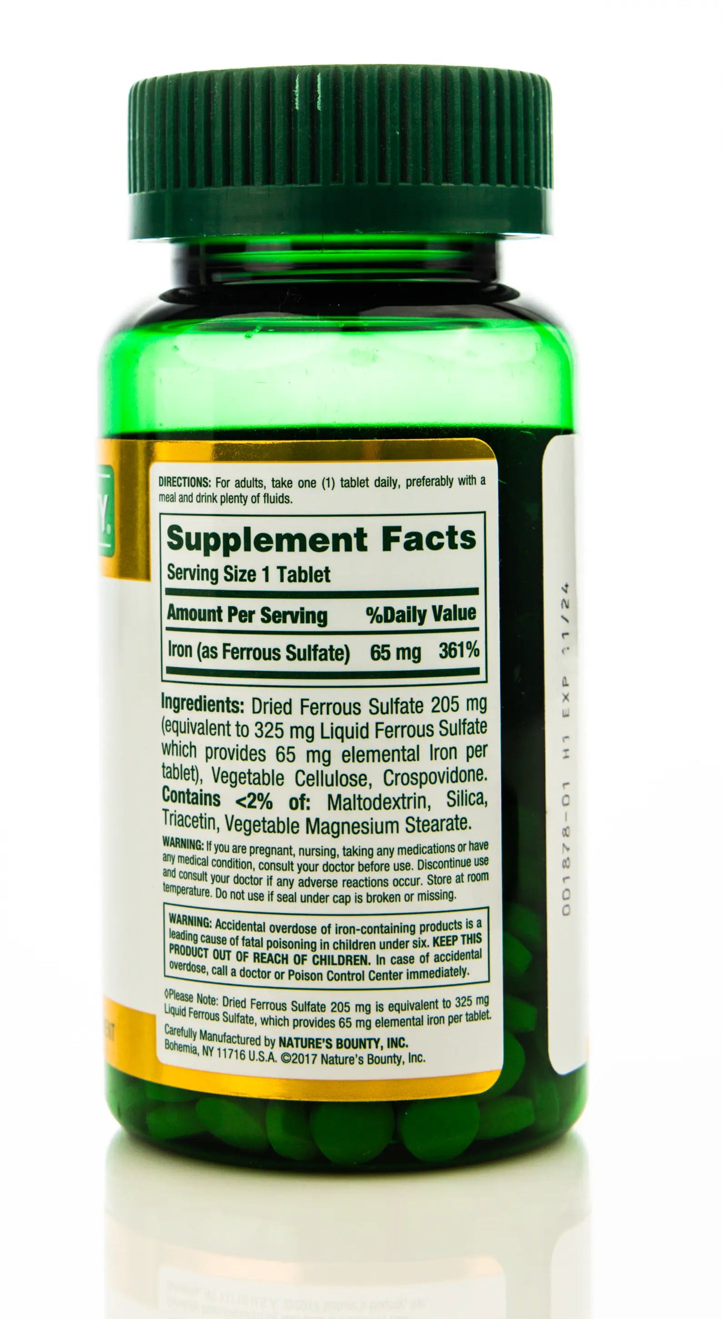 Nature's Bounty Iron 65mg 100 Tablets