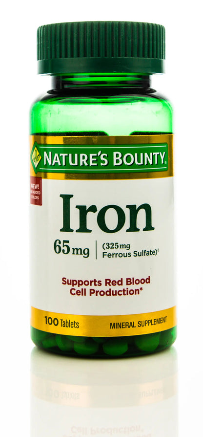 Nature's Bounty Iron 65mg 100 Tablets