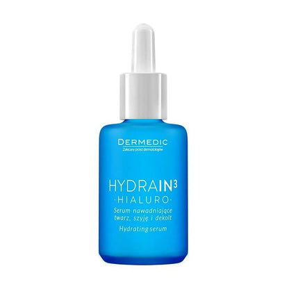 Dermedic Hydrain3 Hialuro Hydrating Serum for Face, Neck, and Décolletage 30 ml
