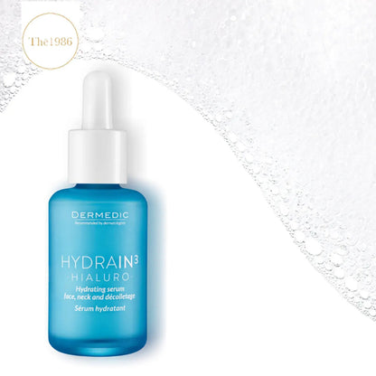 Dermedic Hydrain3 Hialuro Hydrating Serum for Face, Neck, and Décolletage 30 ml