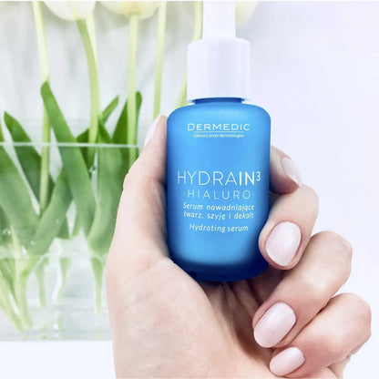 Dermedic Hydrain3 Hialuro Hydrating Serum for Face, Neck, and Décolletage 30 ml